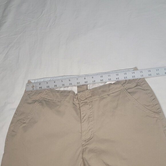 Riders By Lee Khaki Pants Cropped Length Chino Casual Size 10 - Picture 7 of 10